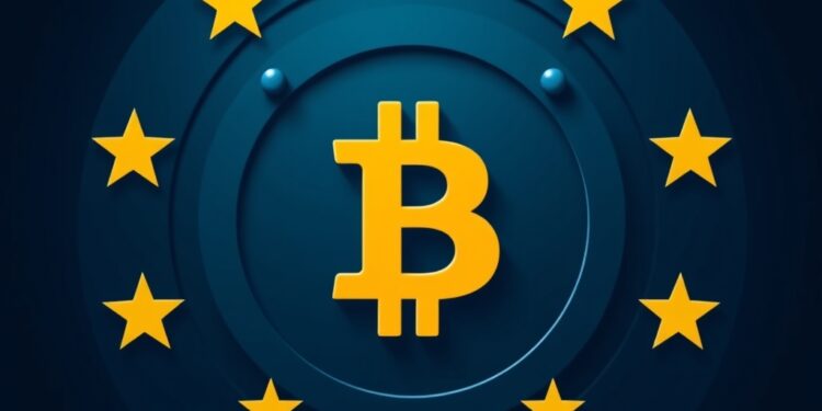 EU MiCA regulation and DeFi lending vaults concept image