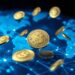 Digital stablecoin dollar tokens flowing through a global payment network representing PayPal PYUSD