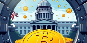 United States Strategic Bitcoin Reserve concept with a government vault