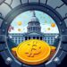 United States Strategic Bitcoin Reserve concept with a government vault
