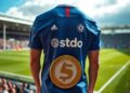 USDC stablecoin and Premier League football sponsorship illustration
