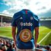 USDC stablecoin and Premier League football sponsorship illustration