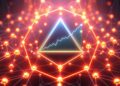 Arbitrum layer 2 network with rising chart representing Standard Chartered ARB forecast