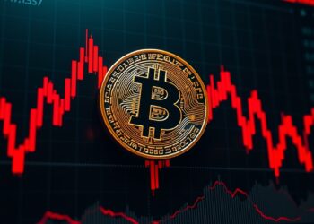 Bitcoin price chart falling as global bond yields rise
