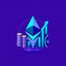 Ethereum with rising staking rewards chart representing Bitmine treasury growth