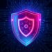 Cybersecurity shield protecting a crypto wallet from malware
