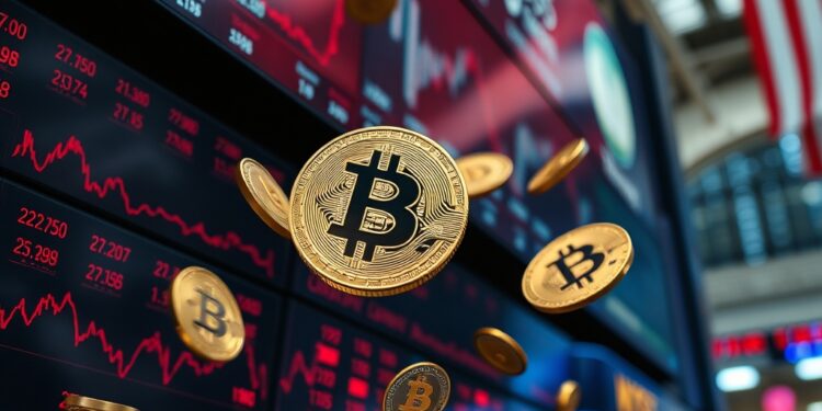Crypto-linked equities falling on trading screens