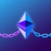 Ethereum logo splitting into two chains representing diverging wallet standards