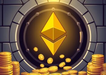 Ethereum coins leaving an exchange vault representing historic ETH outflows and supply scarcity