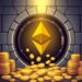 Ethereum coins leaving an exchange vault representing historic ETH outflows and supply scarcity