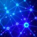 Interconnected blockchain nodes and glowing transaction pathways representing an Ethereum network upgrade