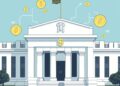 Digital dollars and Federal Reserve money supply data illustration
