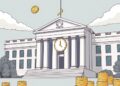 Federal Reserve stablecoin rule reserve countdown clock illustration