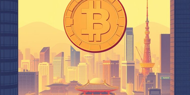 Tokenized Korean stock equities on blockchain with Seoul skyline