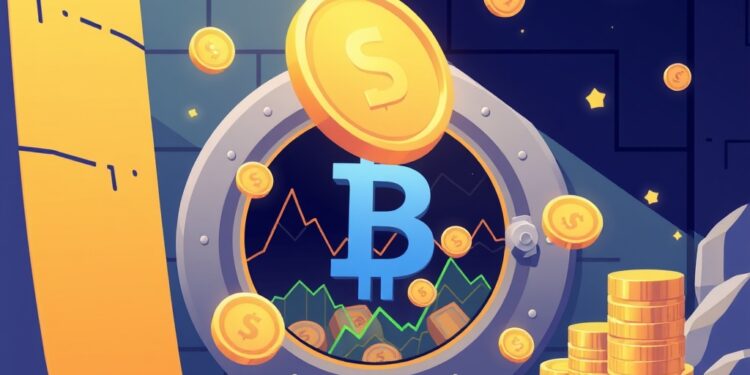 Illustration of tokenized stocks earning yield in DeFi lending markets