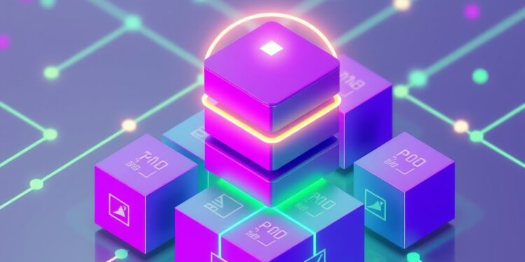 Solana blockchain account storage and SOL reserve concept illustration
