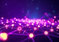 Solana blockchain high-throughput transaction network visualization