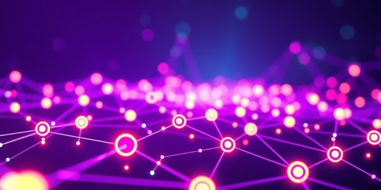 Solana blockchain high-throughput transaction network visualization