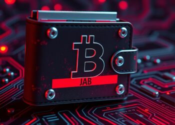 Hardware crypto wallet data breach and privacy warning concept illustration