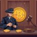 Illustration of stablecoin transactions traced on a blockchain ledger in an enforcement case