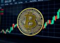 Bitcoin against a rising US Treasury bond yield chart