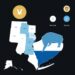 New York and Wyoming coordinating crypto oversight over a US state map